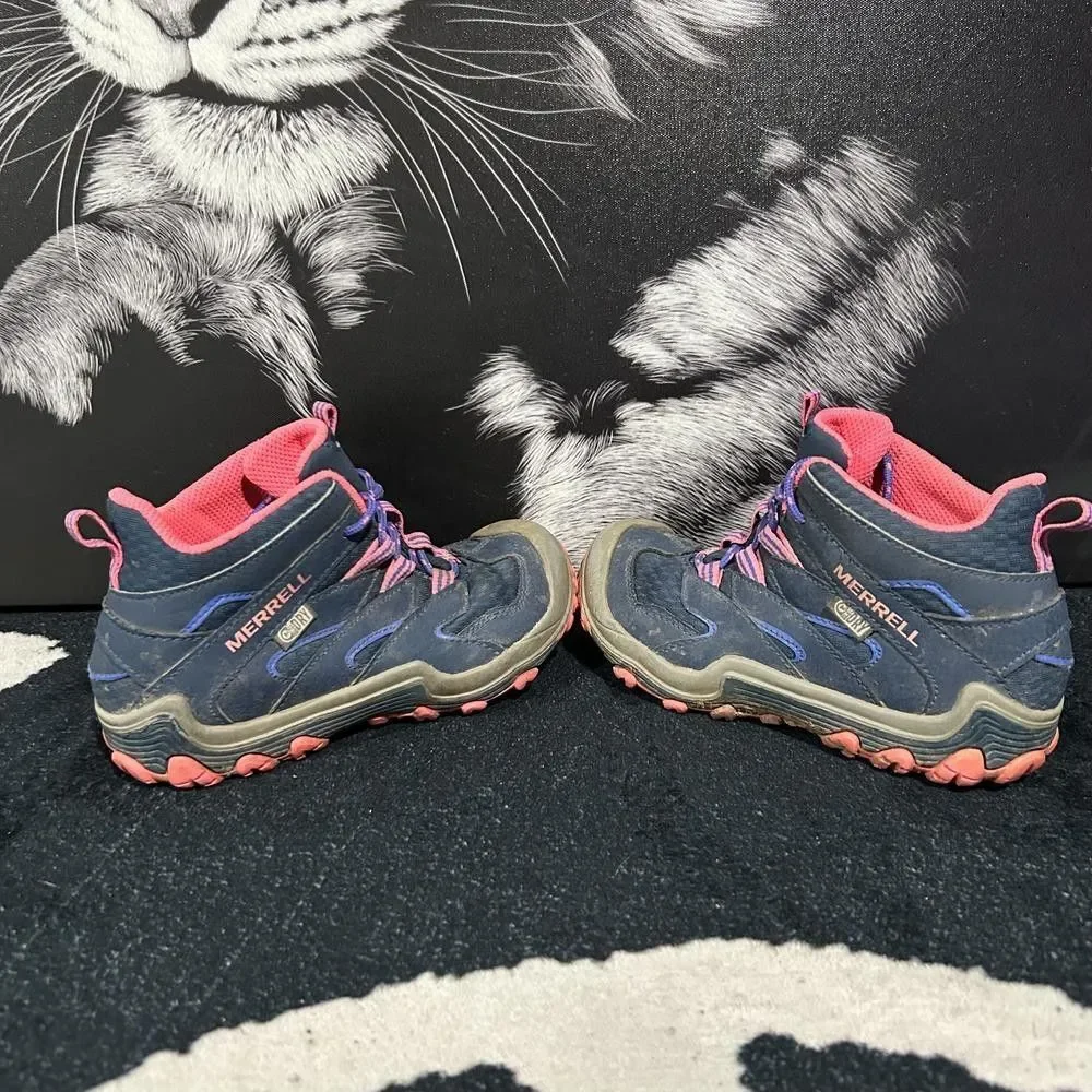 Merrell Chameleon 7 MK159719 Hiking Boot Boys 13M Blue Leather Trail Waterproof